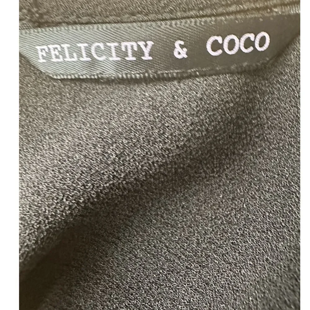 Felicity &‎ Coco Black Short Sleeve Shift Dress Small